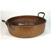 Image 1 : Twin handled copper preserving pan, 38cm diameter…