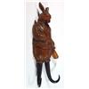 Image 1 : Carved Black Forest rabbit huntsman wooden coathook, 36cm in length…