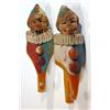 Image 1 : Pair of hand painted Continental grotesque clown shaped nutcrackers…