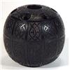 Image 1 : Irish bog oak sphere decorated with panels of knots, 9cm high…