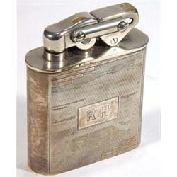 Large Sterling silver table lighter, 10cm high…