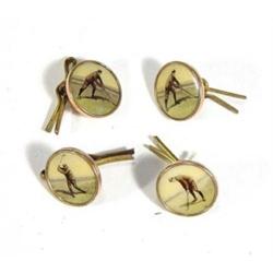 Set of four Edwardian golfing buttons…