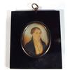 Image 1 : Ebony framed watercolour miniature of a young gentleman, 8cm high…