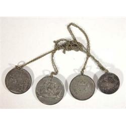 Four Victorian commemorative coins…