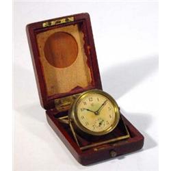 Mahogany cased Victorian brass travel alarm clock…