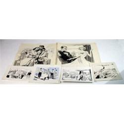 Selection of black and white American comic proofs…