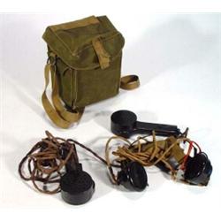 Military canvas cased phone and microphone set…