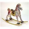 Image 1 : Hand painted tin child's rocking horse, 75cm high…
