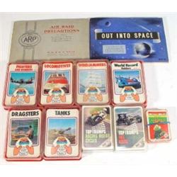 Selection of sets of 'Top Jumps' and 'Outer Space' and 'Aero Precaution' cigarette cards…