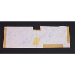 West Bromwich Albion Football Club 1971 two sheets of autographs to include Alan Glover, Geoff As…