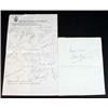 Image 1 : Fulham Football Club autographed facsimile team sheet and an autograph of the Manager Alan Muller…