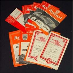 Arsenal Football Club programmes for Division I from the 1940's through to the 50's including Der…