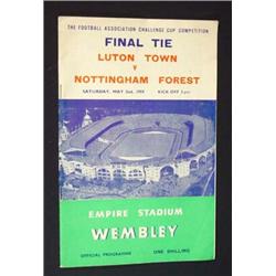 Nottingham Forest vs Luton Town 1959 FA Cup Final football programme…