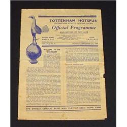 Tottenham Hotspur 1949 football programme vs Sheffield Wednesday…