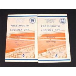 Two 1949 Portsmouth vs Leicester City FA Cup Semi Final programmes…