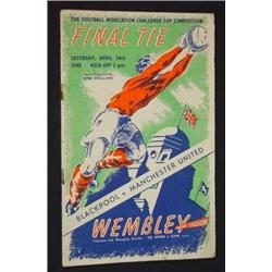 1948 Manchester United vs Blackpool FA Cup Final programme…