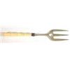 Image 1 : Simulated bamboo ivory handled and silver collared bread fork…