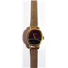Image 1 : Ladies' Longines black faced wristwatch on a 9ct gold bracelet…