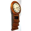 Image 1 : Inlaid Edwardian mahogany wall clock case and dial ( no movement ) 80cm long…