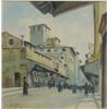 Image 1 : Gilt framed watercolour of a Continental street scene, H. Eiber, 1924, 30cm x 28cm…