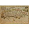 Image 1 : Early hand coloured engraved map of Sussex, 25cm x 16cm…