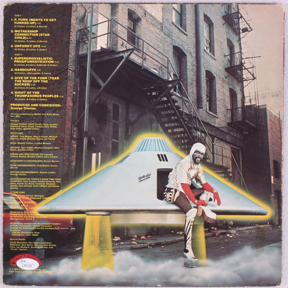 Clinton & Bootsy Collins Signed "Parliament Mothership