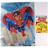 Image 1 : Vintage 1938 "Action Comics: Superman" Issue #1 DC Comics Comic Book with Superman Poster