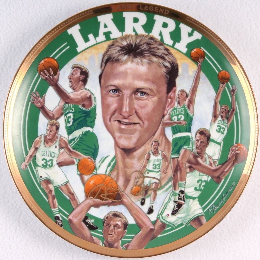 Larry Bird LE 1992 Celtics Sports Impressions Gold Edition Porcelain Plate