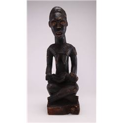 African maternity figure, carved from wood, 19th