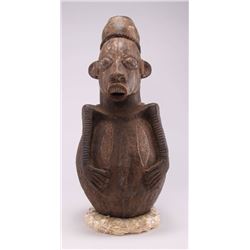 Rare African Mambila terra cotta pottery vessel