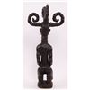 Image 4 : African wood carved figure with curled horns, 19th