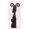 Image 5 : African wood carved figure with curled horns, 19th