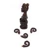 Image 7 : African wood carved figure with curled horns, 19th