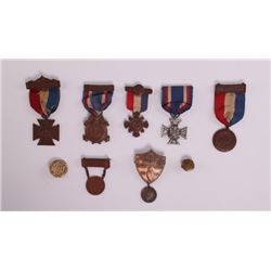 Nine (9) mixed collection of Civil War era medals.