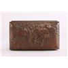 Image 1 : Japanese brass/copper box with high relief of