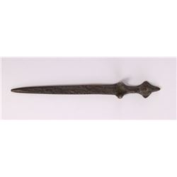 Bronze hairpin artifact.  Origin unknown.  (Size: See