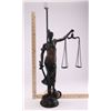 Image 2 : Antique signed bronze Blind Justice Lady lamp,