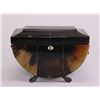 Image 1 : Fine English Regency Horn Covered Tea Caddy, first