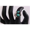 Image 2 : Native American sterling silver and turquoise ring.