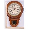 Image 2 : Antique Ingraham rosewood Dew Drop calendar clock.