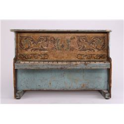 19th Century Child's hand painted toy piano.  (Size: