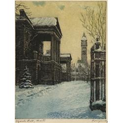 nicholas hornyansky, arca, osa, cpe, OSGOODE HALL, TORONTO., Colour aquatint and etching, sign...