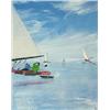 Image 1 : WILLIAM KURELEk rca, osa, ICE SAILING., Colour offset lithograph, signed and numbered 39/225 in...