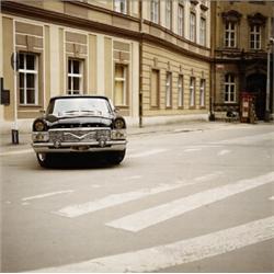 david hlynsky, LIMOUSINE TURNING (From CZECHOSLOVAKIA Folio)., Colour photographic print;, sig...