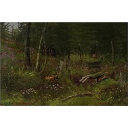 thomas mower martin rca, osa, CATTLE BY A CREEK., Oil on canvas, signed., 43.1 x 66 cm (17 x 2...