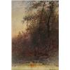 Image 1 : otto reinhold jacobi prca, osa, AUTUMN SUNSET AT WATER'S EDGE., Watercolour, signed and dated 18...