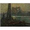 Image 1 : charles walter simpson rca, THE DERRICK., Oil on canvas, signed and dated 13;, titled exhibiti...