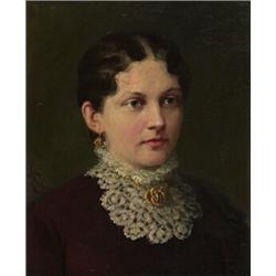 john wycliffe lowes forster rca, osa, PORTRAIT OF A WOMAN., Oil on canvas, signed., 45.2 x 35....