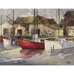 william garnet hazard cpe, GRAND MANON, NEW BRUNSWICK., Watercolour, signed., Sight 4.3 x 44.4...