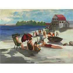 mary evelyn wrinch arca, osa, MORNING TIDE., Oil on canvas, signed;, signed and titled verso....